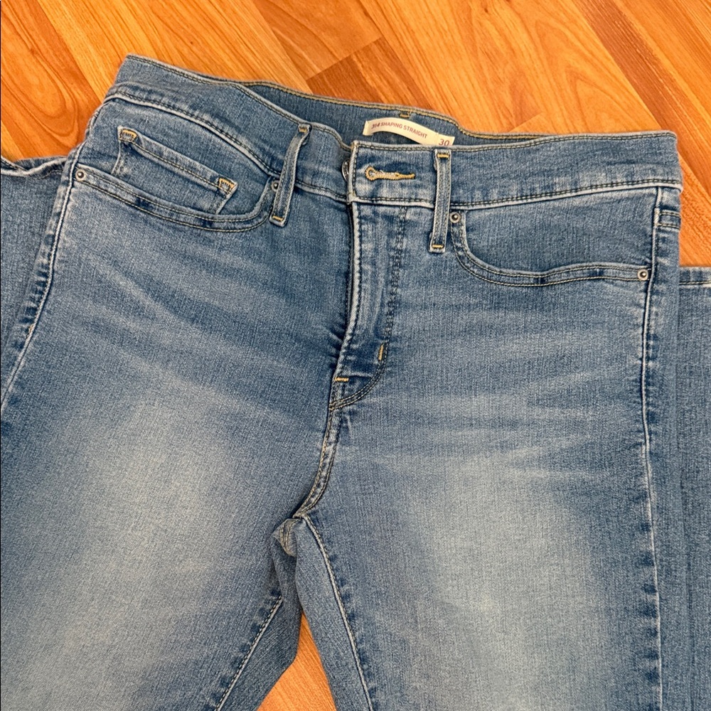 Levi’s shaping straight Blue Denim Jeans